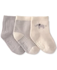 Carter's Baby Girls' or Boys' Elephant Ankle Socks, 3-Pack