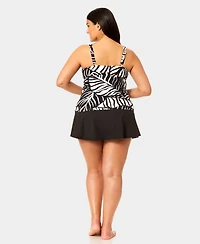 Anne Cole Plus Shirred Tankini Top
