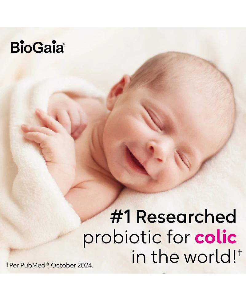 BioGaia Baby Probiotic Drops + Vitamin D | Ease Crying, Colic and Support Immune Health | 50-Day Supply