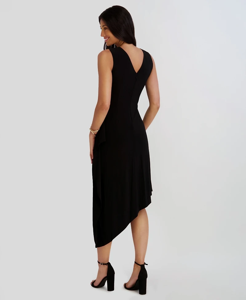 kensie Women's Asymmetrical Midi Dress
