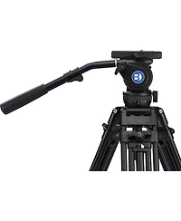 Benro BV8 3-Section Aluminum Alloy Twin Leg Video Tripod with Video Head and ML08 Mid-Level Spreader