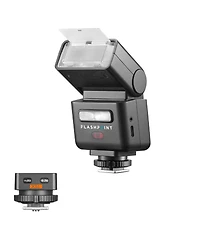 Flashpoint iT32 Compact R2 Ttl Mini Camera Flash with Detachable Magnetic X5-l Interchangeable Hot Shoe Module and Wireless Trigger