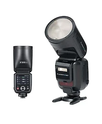 Flashpoint X100 Ttl R2 On Camera Li-on Round Head Flash For Canon with Round Head Flash Accessory Kit