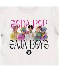KPop Demon Hunters Big Girls Saja Soda Pop Youth Girl Short Sleeve Tee-Large