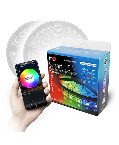 ProX X-S600SAKIT-pkg 16.5' Flexible Smart Led Light Strip Kit, 2-Pack