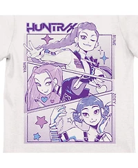 Kpop Demon Hunters Girls Character Line Art Youth Short Sleeve Tee