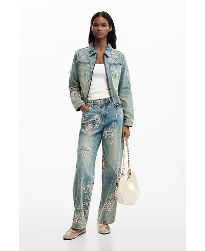 Desigual Women's Floral jeans