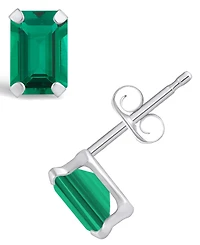 Macy's Gemstone Stud Earrings 10k White Gold