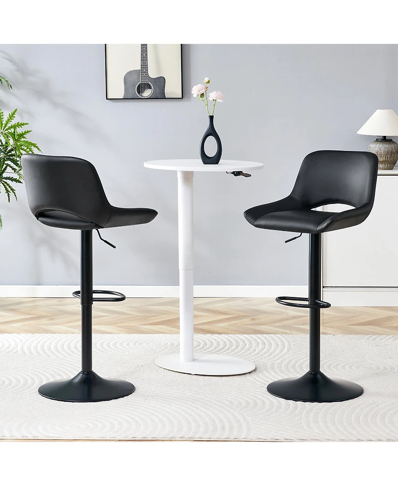flynama Modern Swivel Adjustable Bar Stools Set of 2, 250 Lbs Capacity