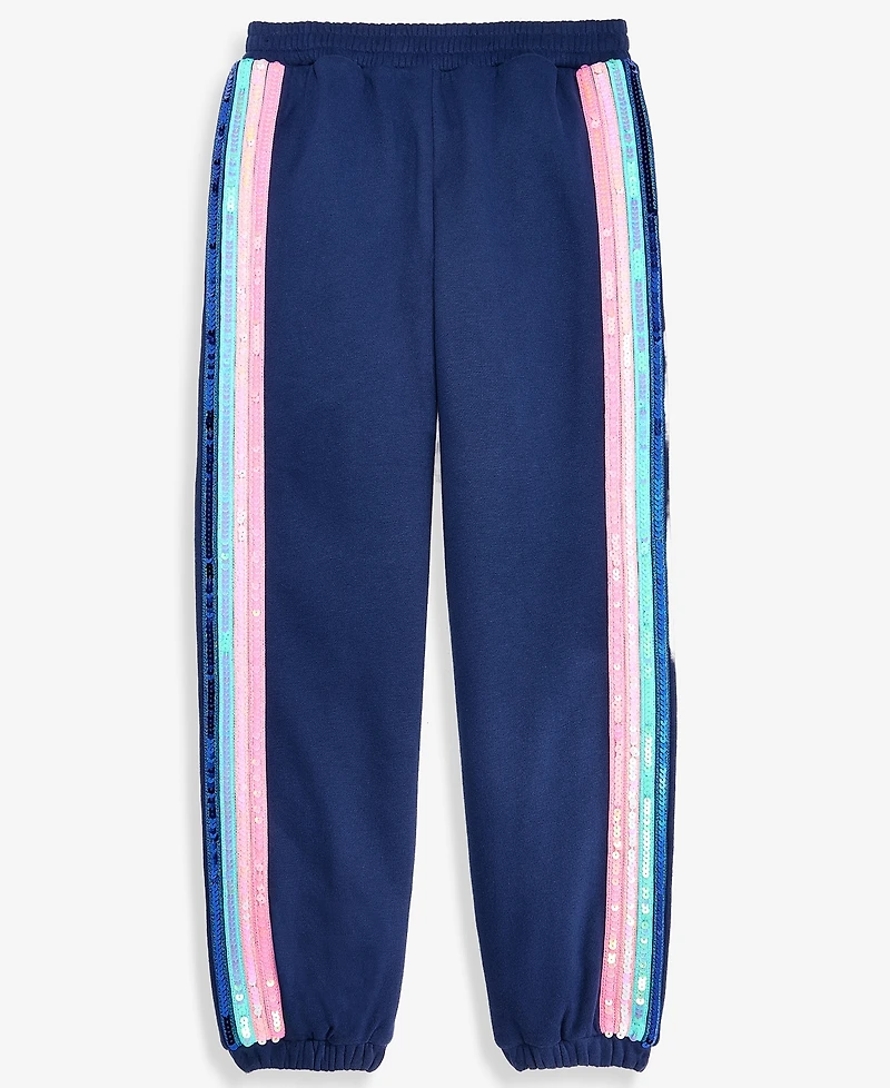 Epic Threads Girls' Xs-xl Fleece Sequin-Stripe Jogger Pants, Macy's Exclusive