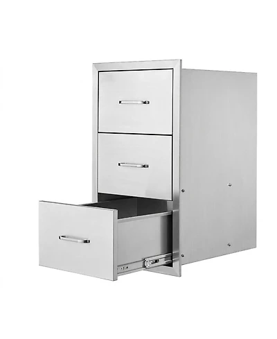 Sugift Triple Access Kitchen Drawers 18.5in W 22.5in H