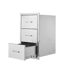 Sugift Triple Access Kitchen Drawers 18.5in W 22.5in H