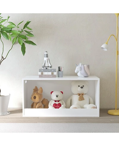 Rainsken Wooden Toy Box Storage Organizer for Kids, Modern Toy Storage Bin, Toy Chest Plush Toys Books, for Boys Girls Nursery Bedroom Playroo