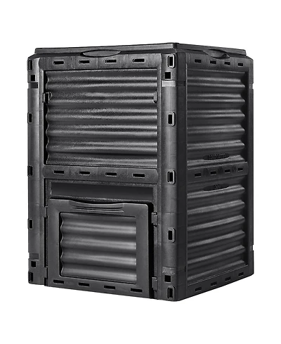 Sugift Outdoor Compost Bin 80 Gal Bpa Free with Sliding Door and Ventilation