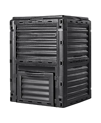 Sugift Outdoor Compost Bin 80 Gal Bpa Free with Sliding Door and Ventilation