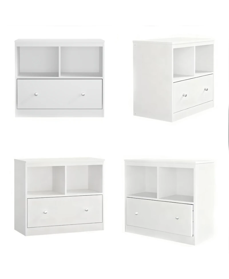 Rainsken Kids Toy Organizers and Storage, Toddlers Bookcase with Drawer, Wooden Kids Cabinet, for Playrooms, Bedrooms and Nurseries