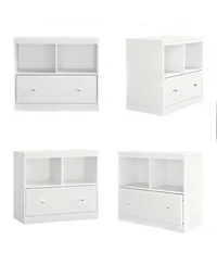 Rainsken Kids Toy Organizers and Storage, Toddlers Bookcase with Drawer, Wooden Kids Cabinet, for Playrooms, Bedrooms and Nurseries