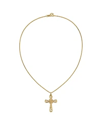 Macy's Cross Pendant Necklace in 24k Yellow Gold