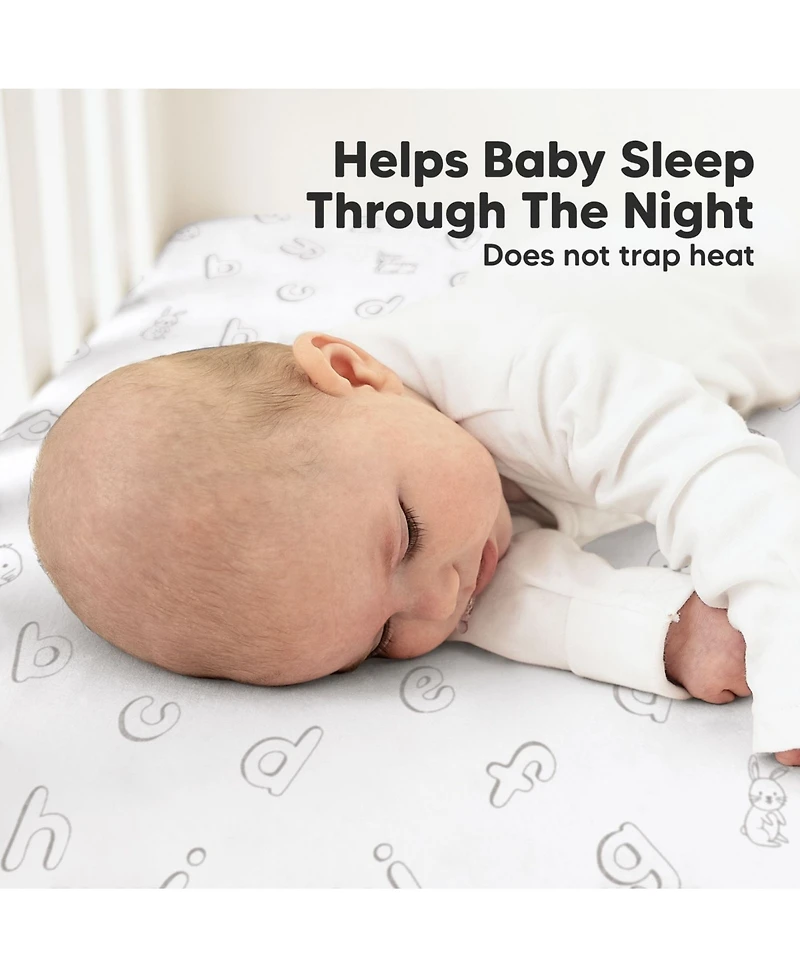 KeaBabies 2pk Soothe Fitted Crib Sheets Neutral, Baby Sheets, Fits Standard Nursery Mattress