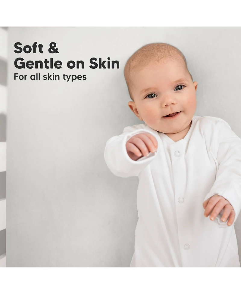 KeaBabies 2pk Soothe Fitted Crib Sheets Neutral, Baby Sheets, Fits Standard Nursery Mattress