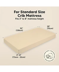 KeaBabies 2pk Soothe Fitted Crib Sheets Neutral, Baby Sheets, Fits Standard Nursery Mattress