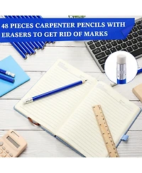 Gnuadz Wooden Pencil Black Core Carpenter Woodworker Framer Diy 48