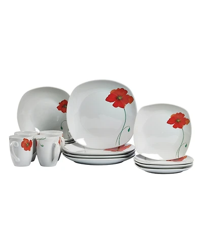 Tabletops Unlimited Poppy 16-Pc. Set, Service for 4