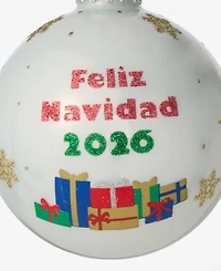 Holiday Lane Feliz Navidad 2025 Glass Christmas Tree Ball Ornament, Exclusively at Macy's
