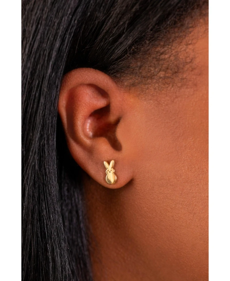 Alex and Ani Gold Tone Brass Peeps Mismatched Stud Earrings
