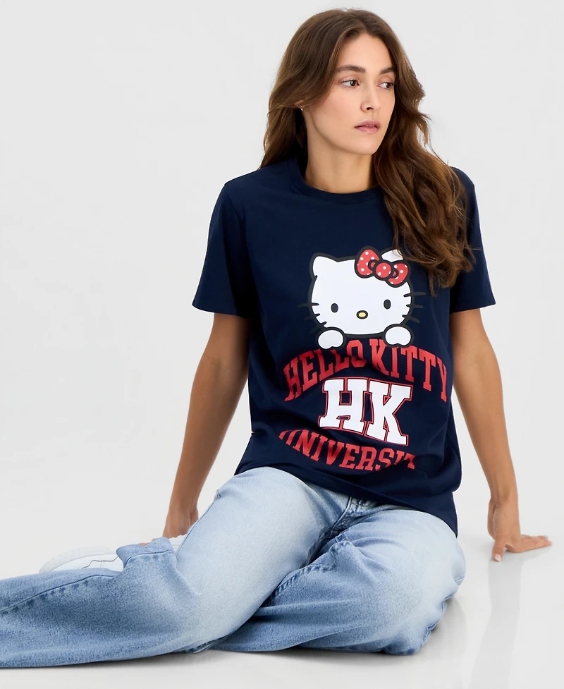 Grayson Threads, The Label Juniors' Hello Kitty University Short-Sleeve T-Shirt