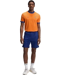 Boss by Hugo Men's Stretch-Cotton Netherlands Country Flag Logo T-Shirt