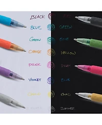 Pentel Sparkle Pop Metallic Gel Pen, (1.0mm) Bold Line, Assorted Ink 8-Pk