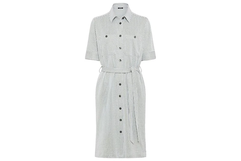 Olsen Women's Seersucker Shirt Dress