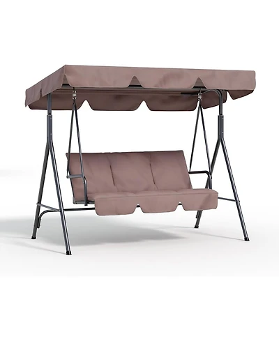GarveeLife Outdoor Porch Swing with Adjustable Canopy