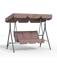 GarveeLife Outdoor Porch Swing with Adjustable Canopy