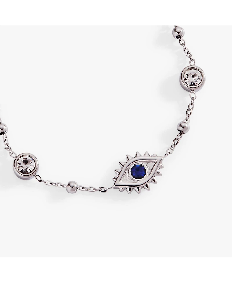 Alex and Ani Evil Eye Crystal Stone Chain Bracelet