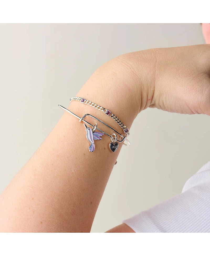 Alex and Ani Joy Hummingbird Duo Charm Bangle Bracelet