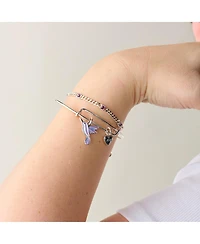 Alex and Ani Joy Hummingbird Duo Charm Bangle Bracelet