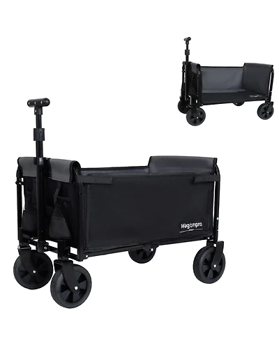 Mondawe All-in-One Convertible Camping Utility Carts - Bench Seat, Dog Tether w/ 360degree(s) All-Terrain Wheels
