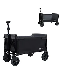 Mondawe All-in-One Convertible Camping Utility Carts - Bench Seat, Dog Tether w/ 360degree(s) All-Terrain Wheels