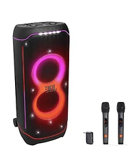 Jbl PartyBox Ultimate Portable Speaker Karaoke Bundle with Two Wireless Microphones
