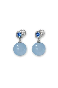 Classicharms Isla Aquamarine Bead Drop Earrings