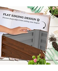 Outsunny Galvanized Raised Garden Bed w/ Tomato Cage,
