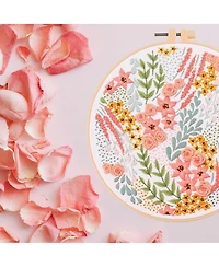 Gnuadz 3 Flower Flower Embroidery Kit Beginners Hoop Diy Craft