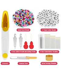 Gnuadz 488pieces String Bracelet Making Kit Embroidery Floss Beads Tools