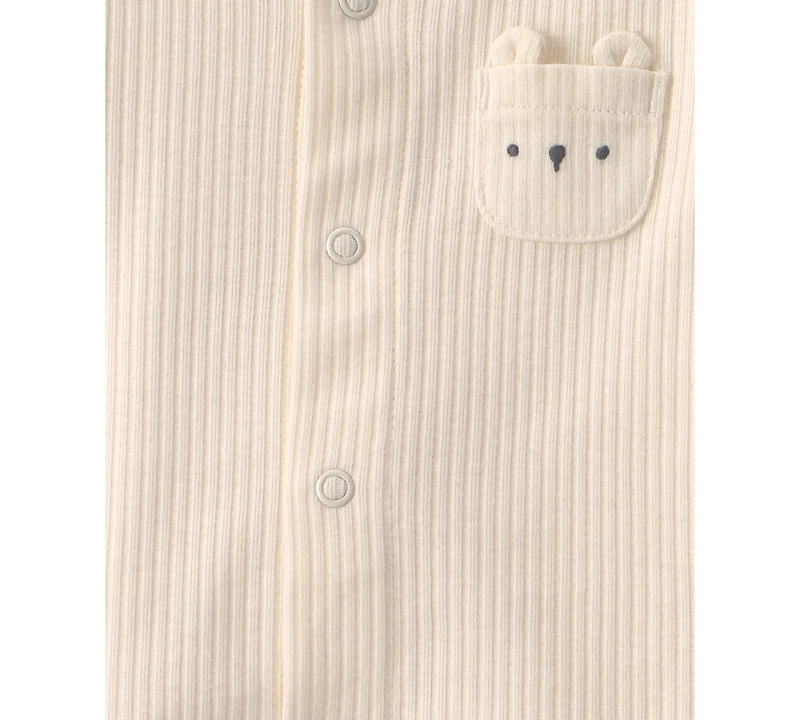 Carter's Baby Boys' Bear Layering Bodysuit, Cardigan and Pants, 3-Piece Set