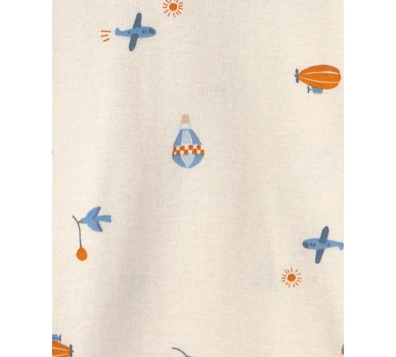 Carter's Baby Boys' Airplane Print Short-Sleeve Bodysuits, 5-Pack