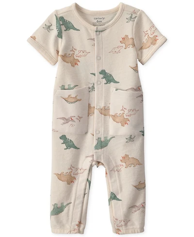Carter's Baby Boys' Dinosaur Print Jumpsuit