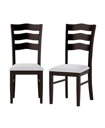 Slickblue Set of 2 Farmhouse Kitchen Dining Chairs with Elegant Hollowed Back Design