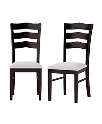 Slickblue Set of 2 Farmhouse Kitchen Dining Chairs with Elegant Hollowed Back Design